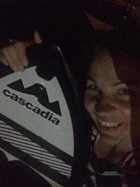 Selfie avec planche qui attaque